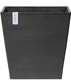 Ecopots Kunststoff-Topf Rotterdam mit Rollen und Wassersystem, quadratisch