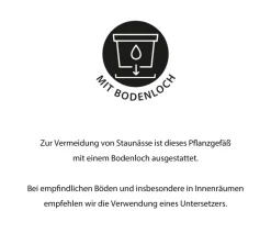 Ecopots Kunststoff-Topf Rotterdam, quadratisch