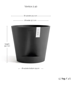 Ecopots Kunststoff-Topf Venice 2, rund