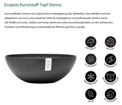 Ecopots Kunststoff-Topf Vienna, oval