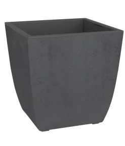 EDA Kunststoff-Pflanztopf Diva Basalt, quadratisch, anthrazit