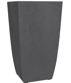 EDA Kunststoff-Pflanztopf Diva Basalt, quadratisch, anthrazit