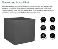 EDA Kunststoff-Topf Graphit, gerillt