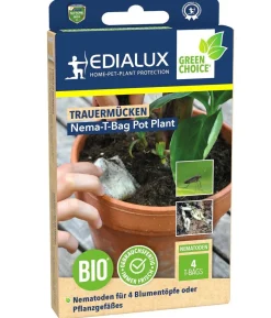 Edialux Nema-T-Bag Pot Plant gegen Trauermücken, 4 Stk.
