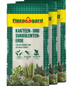Floragard Kakteen- und Sukkulentenerde, 3 x 10 l