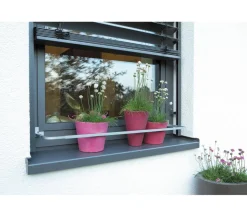 Hecht Aluminium-Blumenkastenhalterung Flora, 74-110 x 15,5-19 cm