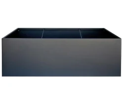 Herstera Metall-Pflanzkasten Cube Edge LED, rechteckig, anthrazit, ca. B150 cm