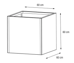Herstera Metall-Pflanzkasten Cube LED, quadratisch, anthrazit