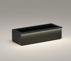 Herstera Metall-Pflanzkasten Cube Xic LED, rechteckig, anthrazit