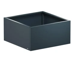 Herstera Metall-Pflanzkasten Cube Low, quadratisch, anthrazit, ca. B100/H50/T100 cm