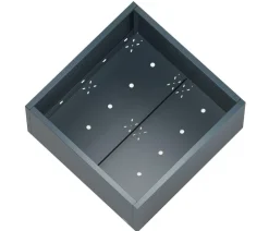 Herstera Metall-Pflanzkasten Cube Low, quadratisch, anthrazit, ca. B100/H50/T100 cm