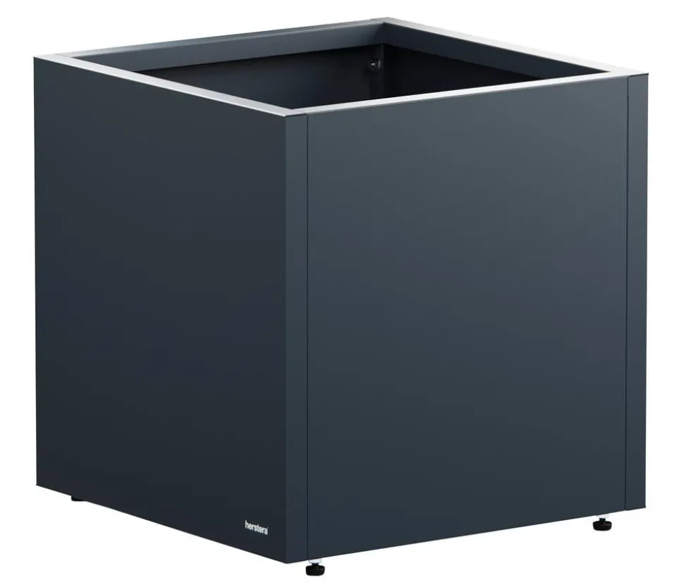 Herstera Metall-Pflanztopf Cube, quadratisch, anthrazit
