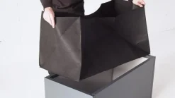 Herstera Filz-Pflanztasche, quadratisch, schwarz