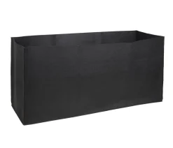 Herstera Filz-Pflanztasche, rechteckig, schwarz, ca. B120 cm
