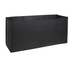 Herstera Filz-Pflanztasche, rechteckig, schwarz, ca. B120 cm