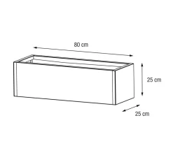 Herstera Metall-Pflanzkasten Cube Balcony, rechteckig, anthrazit
