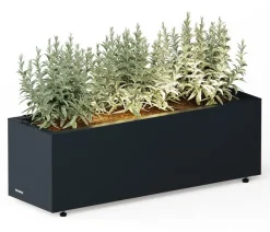Herstera Metall-Pflanzkasten Cube Balcony LED, rechteckig, anthrazit