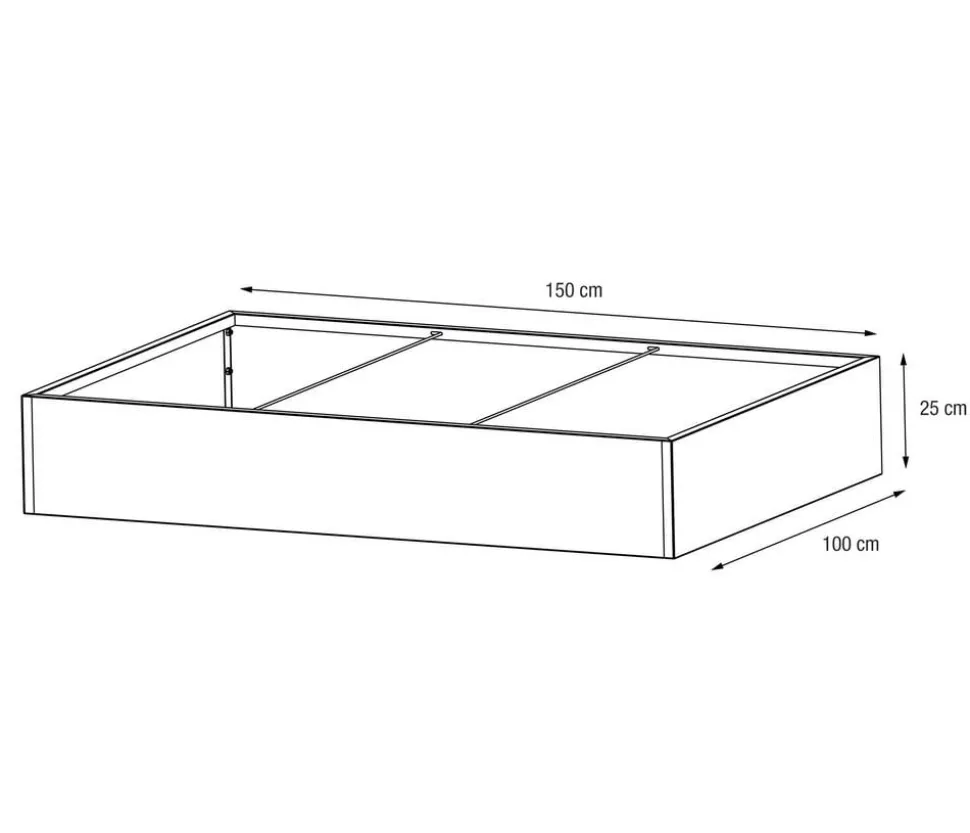Herstera Metall-Pflanzkasten Cube Edge LED, rechteckig, anthrazit, ca. B150 cm