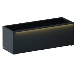 Herstera Metall-Pflanzkasten Cube LED, rechteckig, anthrazit