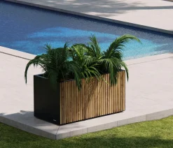 Herstera Metall-Pflanzkasten Deco Planter, rechteckig, schwarz/natur