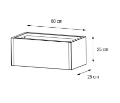 Herstera Metall-Pflanzkasten Cube Balcony, rechteckig, anthrazit