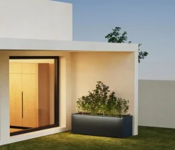 Herstera Metall-Pflanzkasten Cube LED, rechteckig, anthrazit