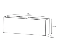 Herstera Metall-Pflanzkasten Cube LED, rechteckig, anthrazit