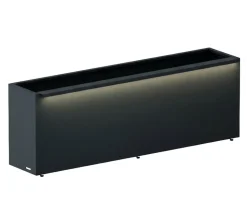 Herstera Metall-Pflanzkasten Cube LED, rechteckig, anthrazit
