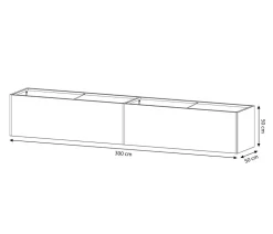 Herstera Metall-Pflanzkasten Cube LED mit Verbindungsstück, anthrazit