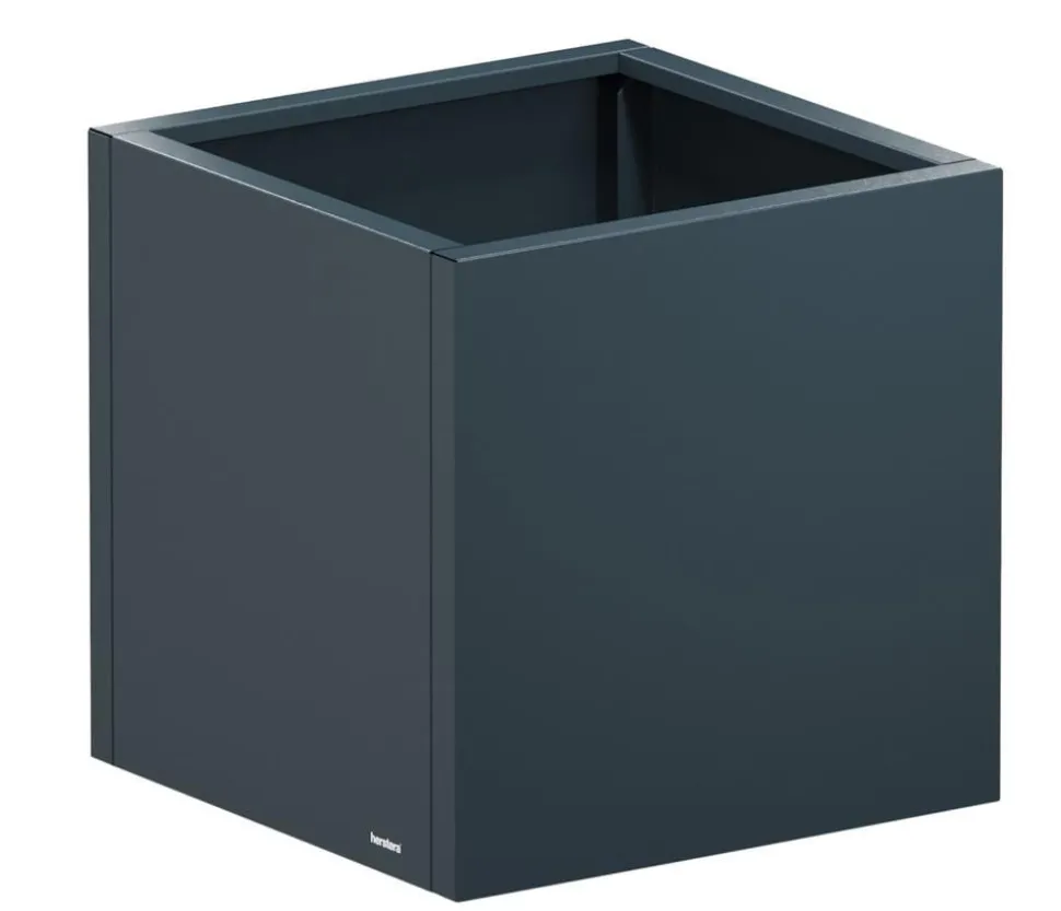 Herstera Metall-Pflanztopf Cube, quadratisch, anthrazit
