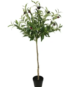 I.GE.A. Kunstpflanze Olivenbaum mit schwarzen Oliven, im Topf, ca. H80 cm