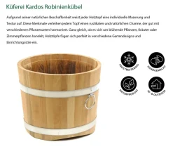 Küferei Kardos Robinienkübel, rund
