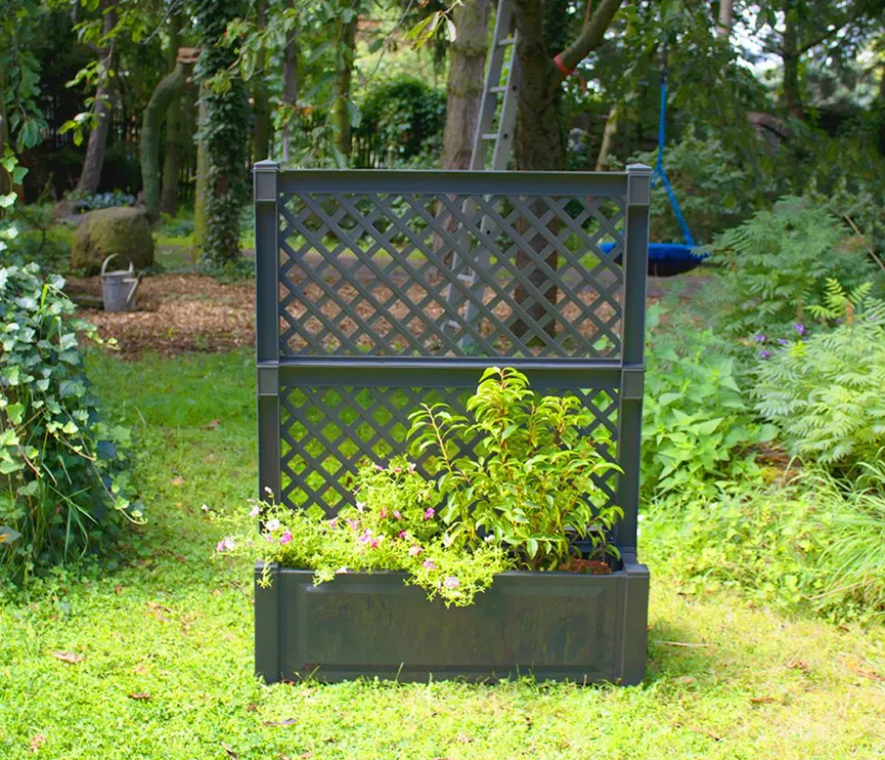 KHW Kunststoff-Pflanzkasten mit Spalier, 100 x 43 x 140 cm