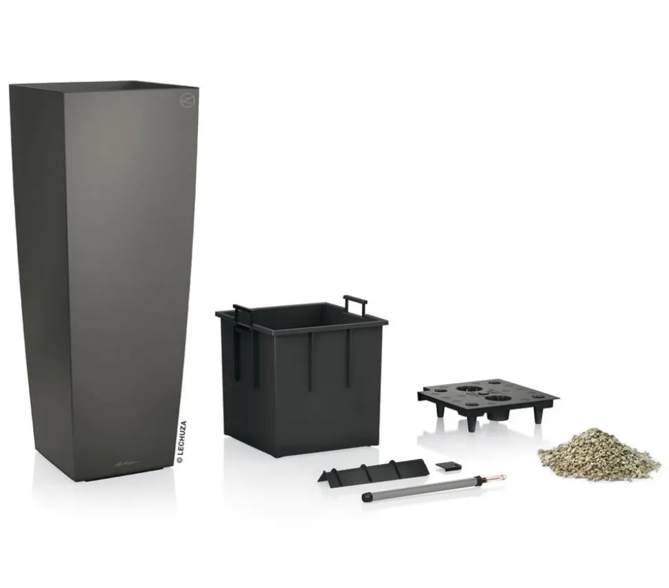 LECHUZA® CUBICO ALTO, All-in-One-Set, ca. B40/H105/T40 cm