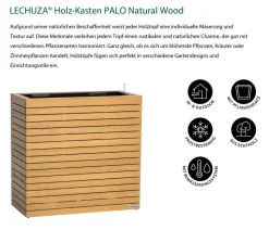 LECHUZA® Holz-Kasten PALO Natural Wood 80, rechteckig