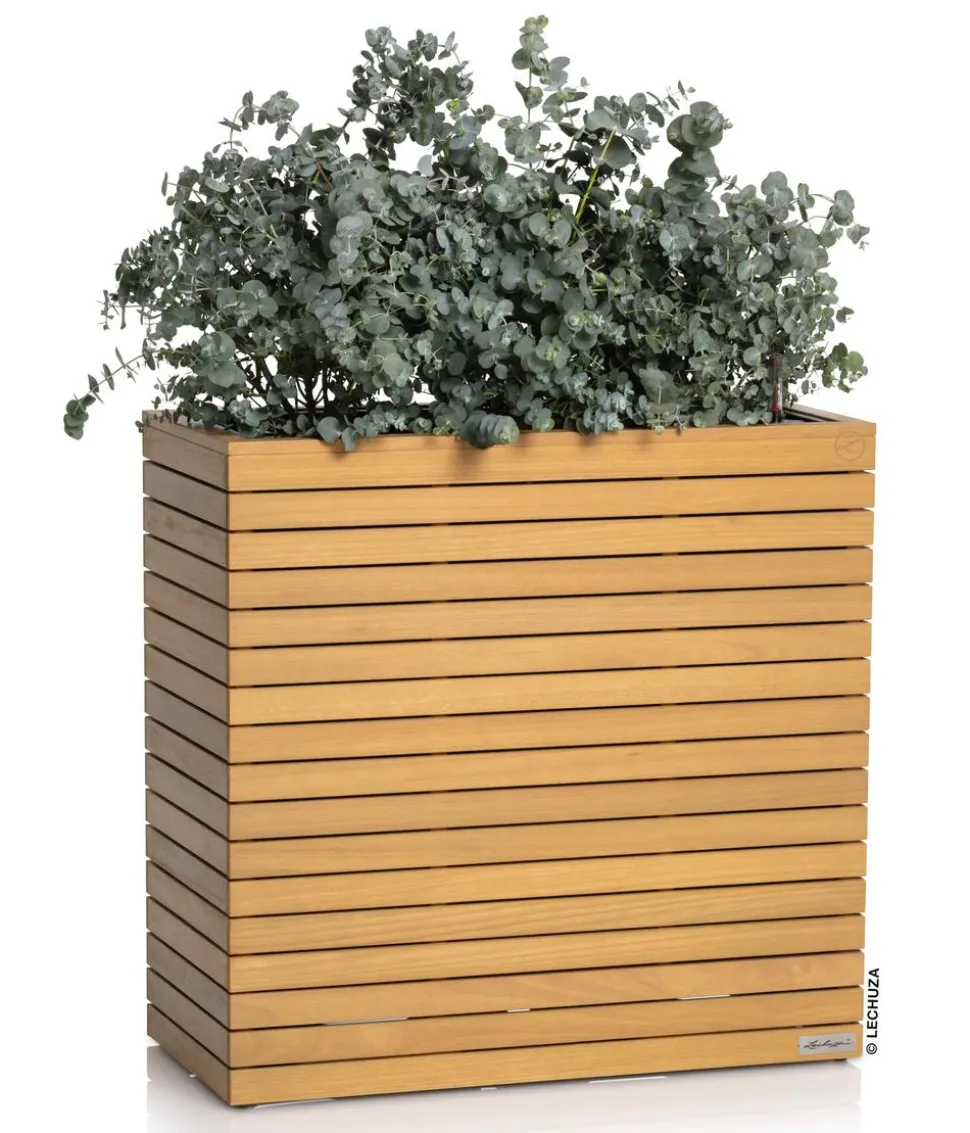 LECHUZA® Holz-Kasten PALO Natural Wood 80, rechteckig