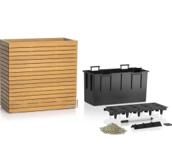LECHUZA® Holz-Kasten PALO Natural Wood 80, rechteckig