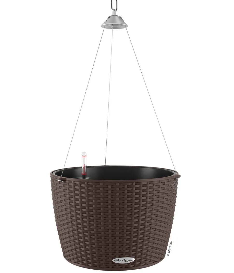 LECHUZA® Kunststoff-Hängeampel Nido Cottage inkl. Pflanzeinsatz, rund, ca. Ø36,3/H24,2 cm