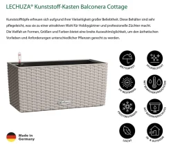 LECHUZA® Kunststoff-Kasten Balconera Cottage, rechteckig