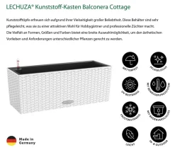 LECHUZA® Kunststoff-Kasten Balconera Cottage, rechteckig