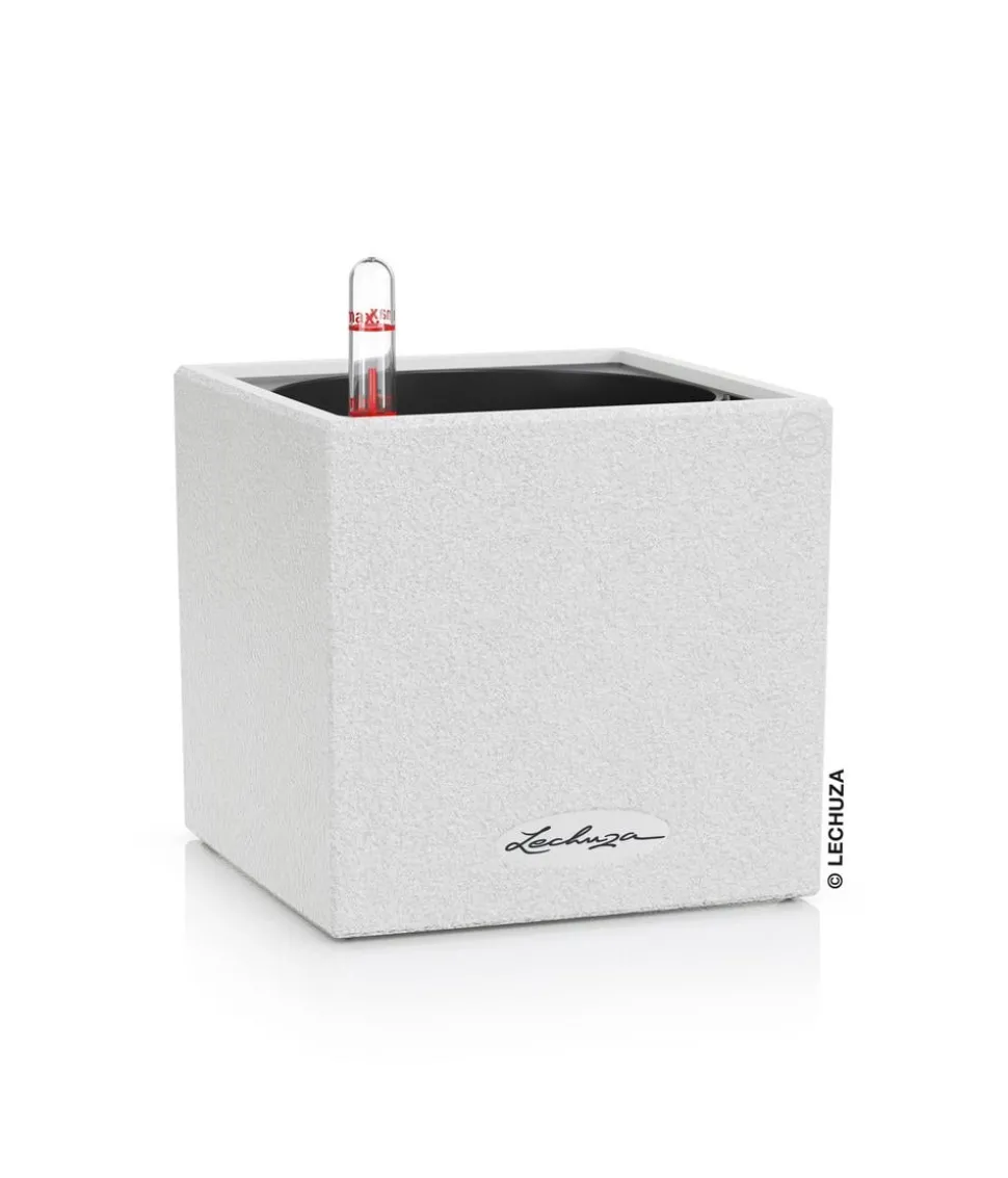 LECHUZA® Kunststoff-Topf Canto Stone, eckig, ca. B14/H13,5/T14 cm