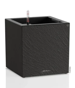 LECHUZA® Kunststoff-Topf Canto Slatestone inkl. Pflanzeinsatz, quadratisch