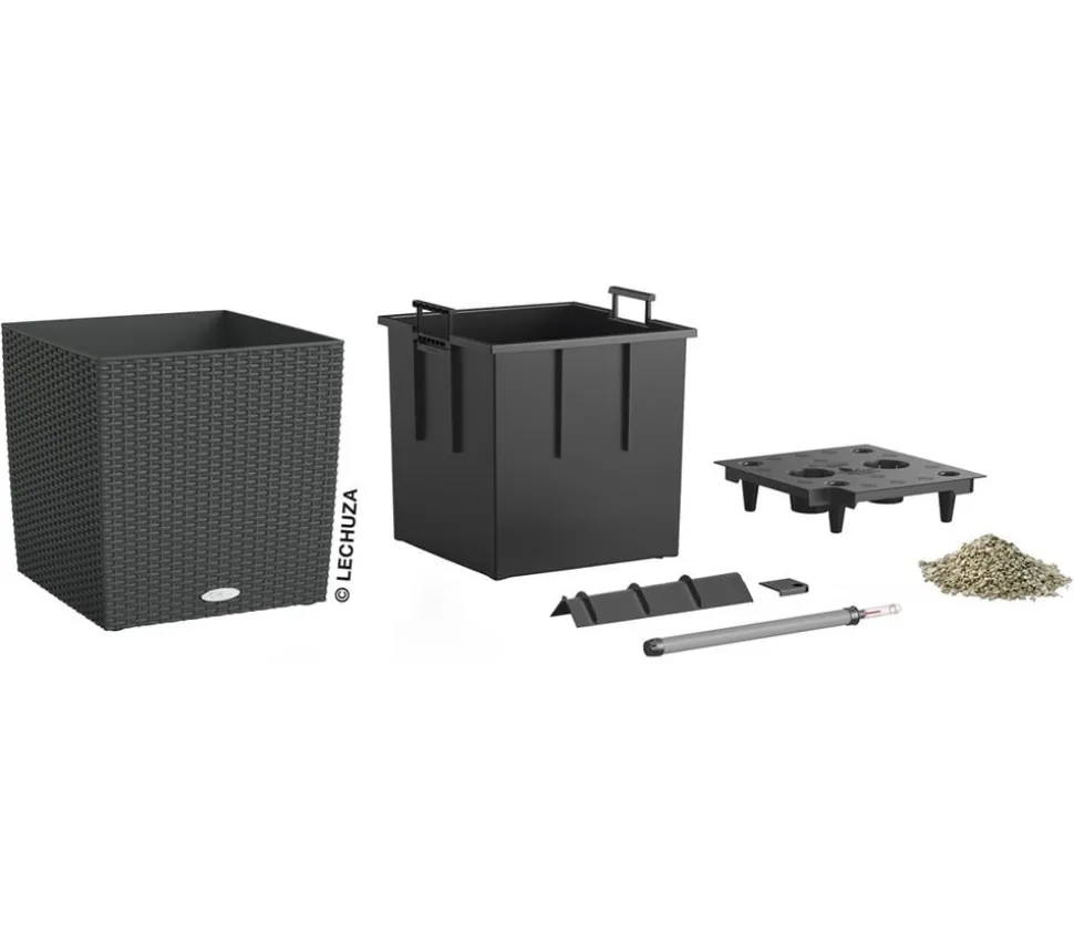LECHUZA® Kunststoff-Topf Cube Cottage, quadratisch