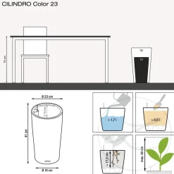 LECHUZA® CILINDRO Color, All-in-One Set