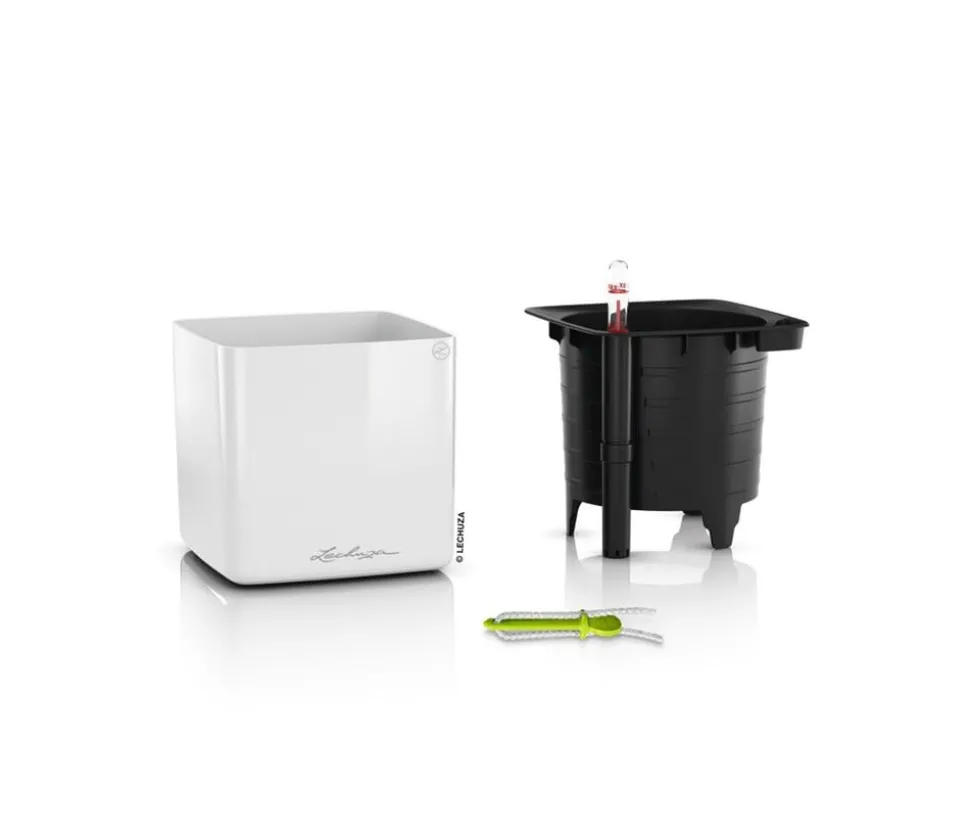 LECHUZA® CUBE Premium, All-in-One Set, hochglanz