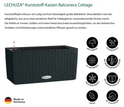 LECHUZA® Kunststoff-Kasten Balconera Cottage, rechteckig