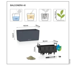LECHUZA® Kunststoff-Kasten Balconera Cottage, rechteckig