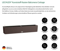LECHUZA® Kunststoff-Kasten Balconera Cottage, rechteckig