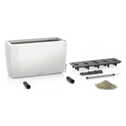 LECHUZA® Kunststoff-Kasten CARARO All-in-One-Set, rechteckig, ca. B75/H43/T30 cm