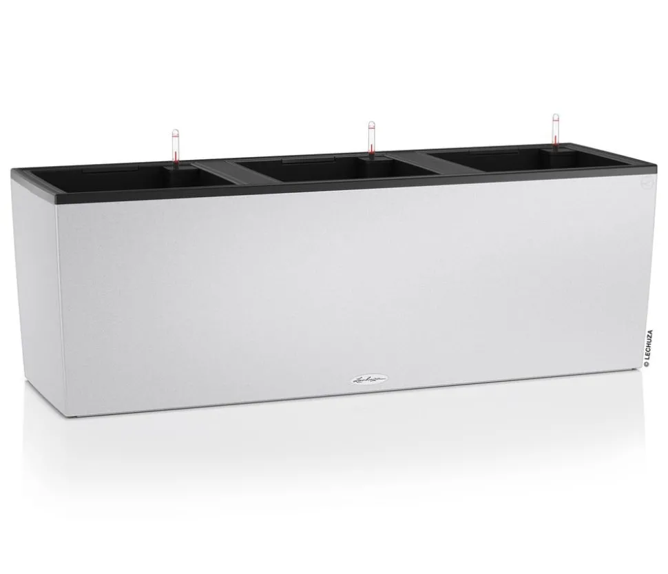LECHUZA® Kunststoff-Kasten Trio Stone inkl. Pflanzeinsatz, rechteckig, ca. B132,5/H46,5/T44,5 cm
